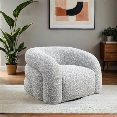 Fauteuil pivotant 1pc de style contemporain, parfait pour les chaises modernes.