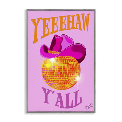 Yeehaw Y'all Disco Cowboy, estampe numérique par Elizabeth Medley