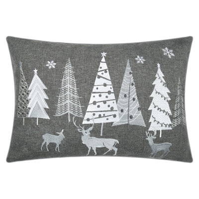  Christmas Pine Trees Throw Pillow Cover Rectangular Decorative Accent Pillow Cases 14" x 20"