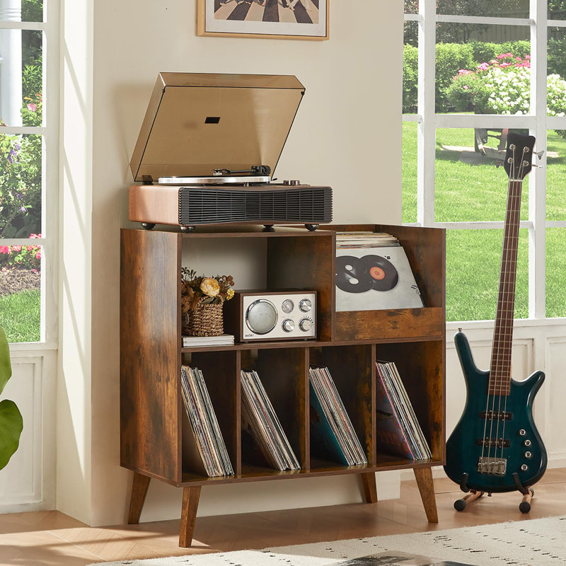 82.6cm H Media Shelves, Brown