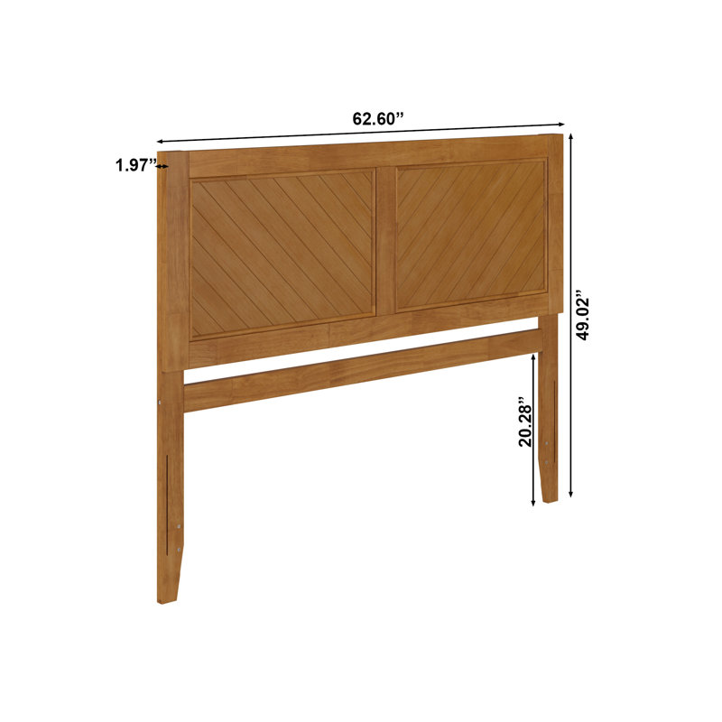 Emmitte Solid Wood Rustic Chevron Headboard, Queen, Light Toffee