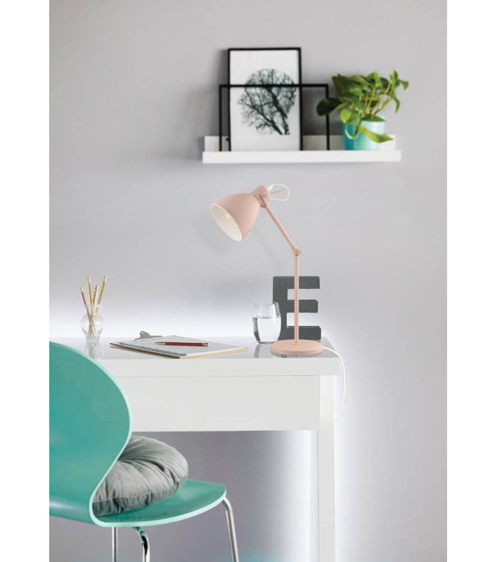 Lampe de bureau 17,05 po Jakob, Pastel abricot