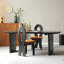 Table de salle à manger ovale en bois massif-108218958-108218963