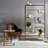 Carbone Modern C-Shape Side Accent Side Table for  with Marble Efect Top - Sofa or Bedside