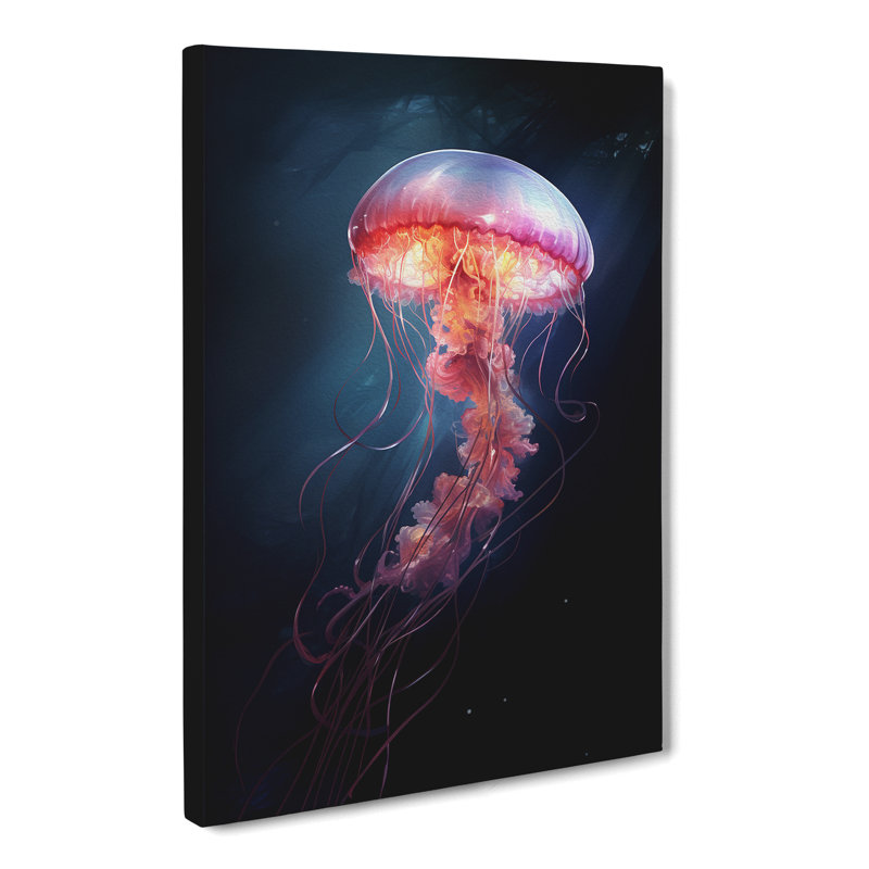 Jellyfish Conceptual Art - Wrapped Canvas, 76cm H x 50cm W x 3cm D
