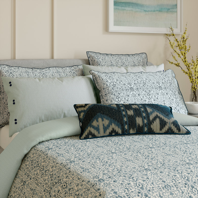 Dhaka Cotton Duvet Cover Set, Double Duvet Cover + 2 Pillowcases