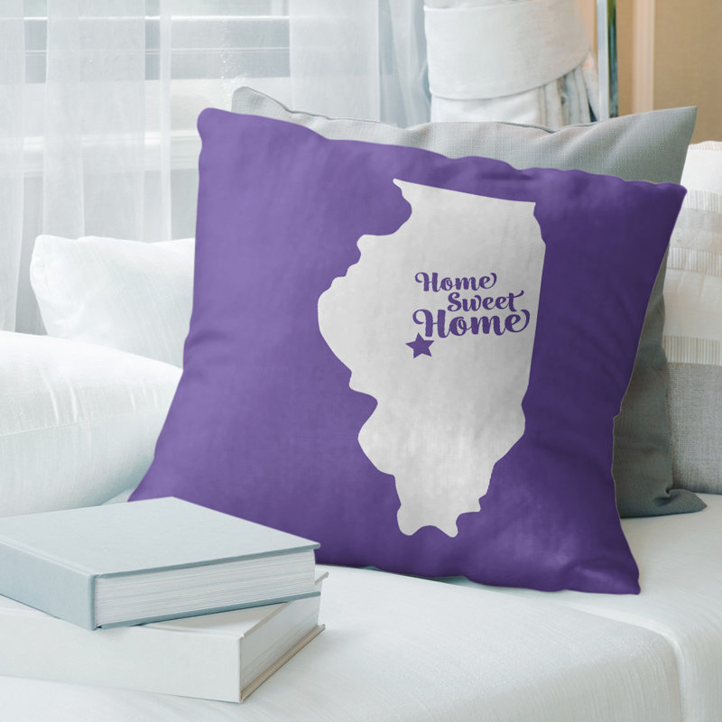 Coussin décoratif home, Springfield, 14 po x 14 po, Mauve