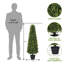 Topiaire artificiel, faux arbuste en pot en plastique noir-728354304-673287581