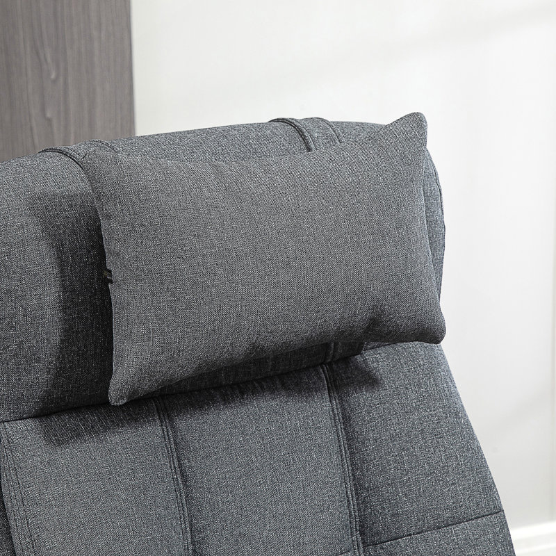 Fauteuil de direction en tissu Linen, Gris foncé