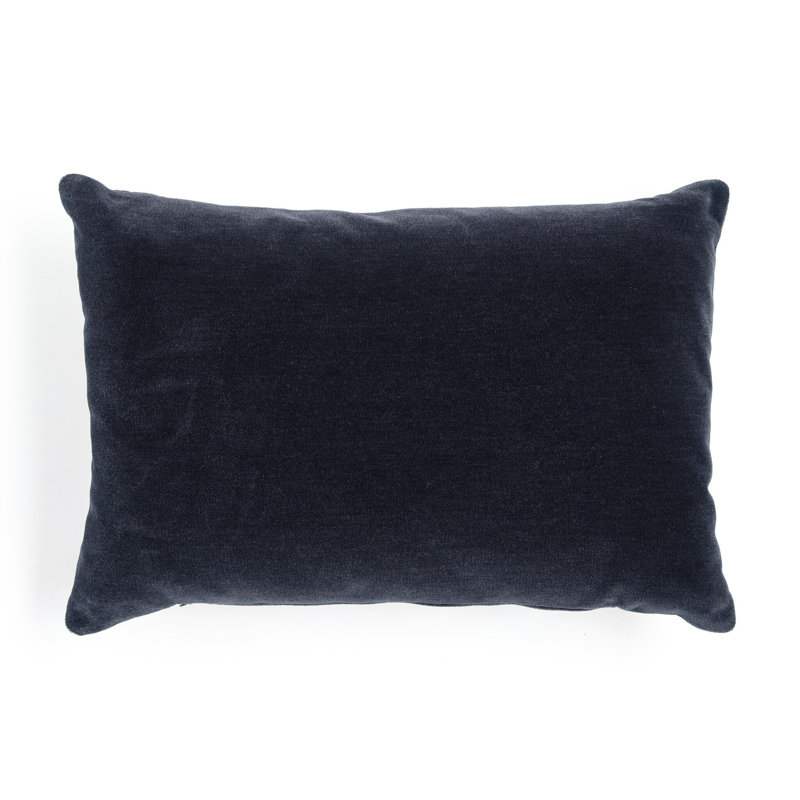 Bridger Wool Pillow Cover & Insert, Rectangular 16"H x 24"W, Monte Navy