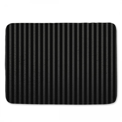 Tapis de bain noir à rayures verticales