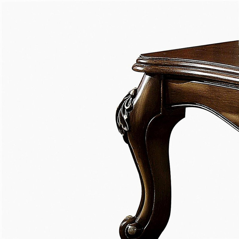Table basse antique avec pieds Queen Anne