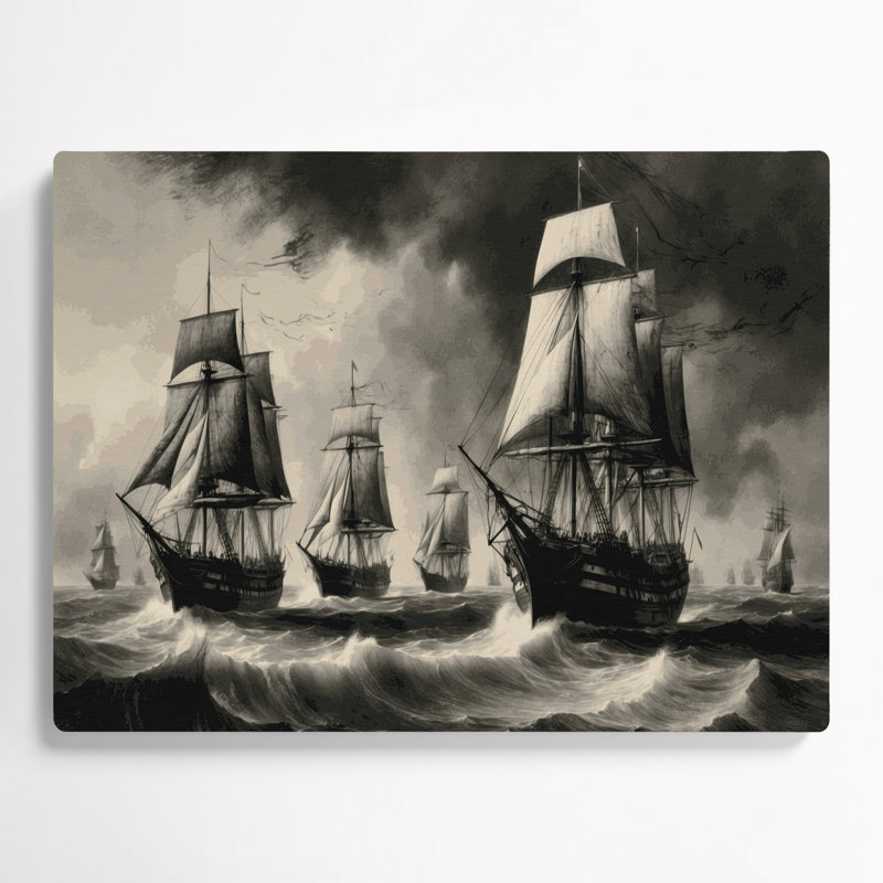 Art mural nautique brun gris nautique, H 11 po x l 14 po