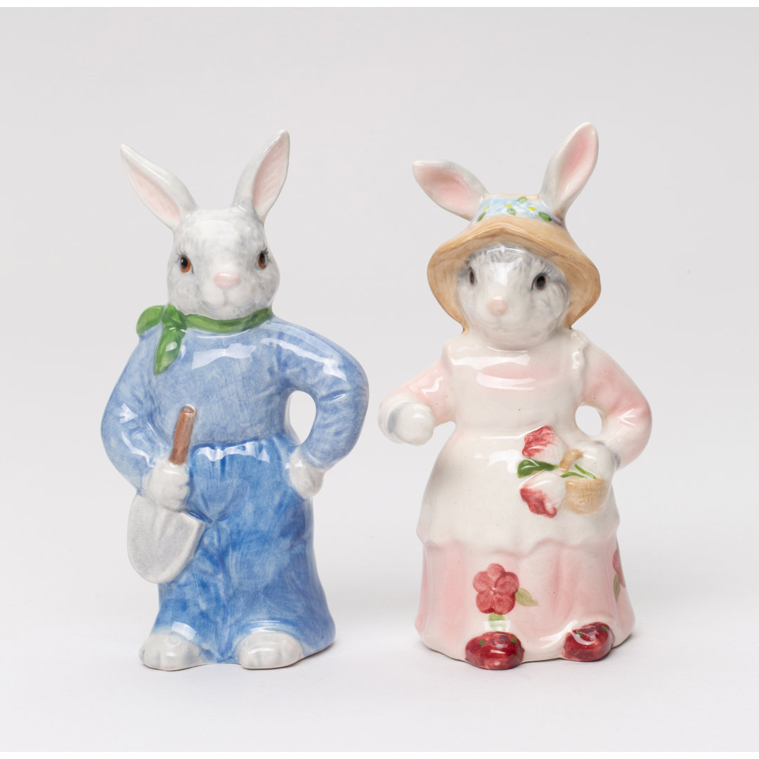 Cosmos Gifts Blossom Bunny 2-Piece Salt and Pepper Set Cosmos Gifts