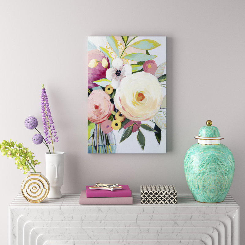 Georgia Bouquet II by Grace Popp - Painting on Canvas, 76cm H x 51cm W, Wrapped Canvas