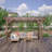 13X6.5FT Gazebo Wood, For BBQ Use With Metal Roof & Bulbs & Bar Counters