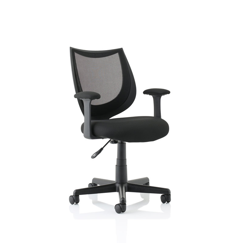 Polyester Blend Office Chair, Black