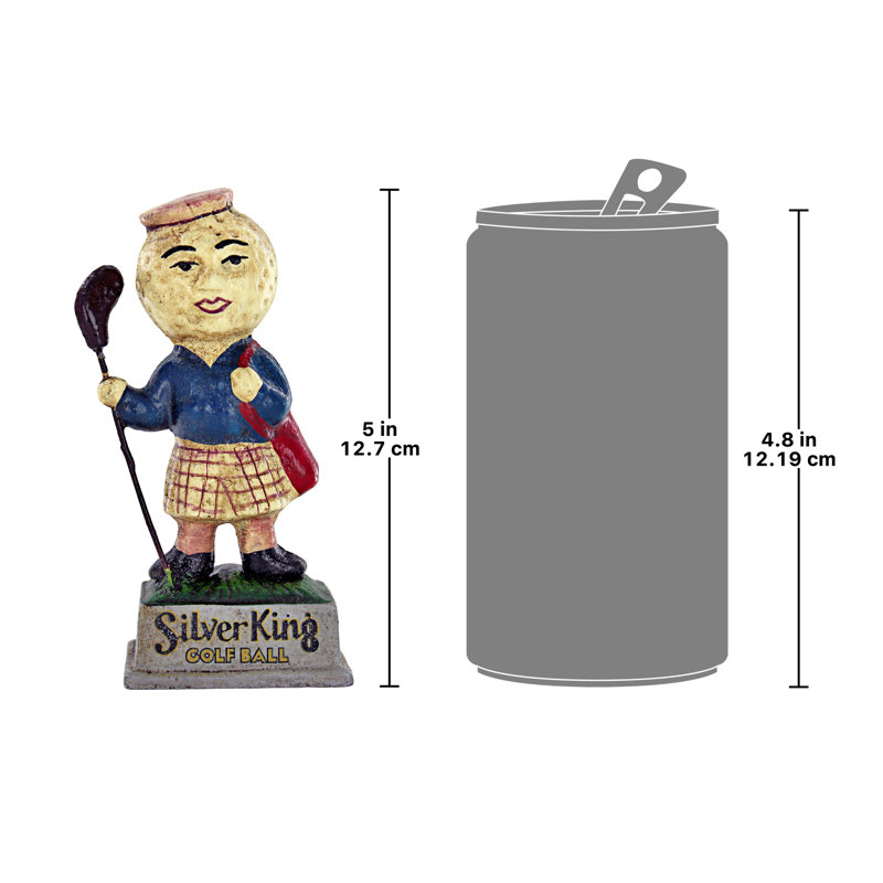 Figurine golfeur argenté