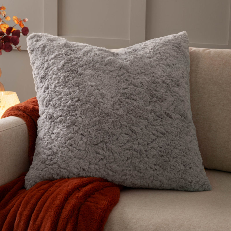 Megeve Cushion Cover Square Throw Pillow Cover, Grey