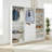 White Freestanding Walk in Wood Closet System