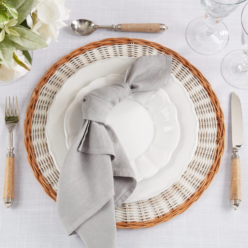 Caliban Linen Square Napkin, Gray