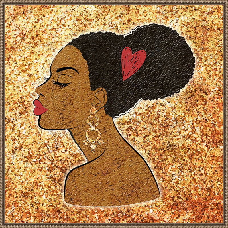 «Glitter Girl» par Martina Pavlova, reproduction d'art sur toile encadrée, H 30 po x l 30 po