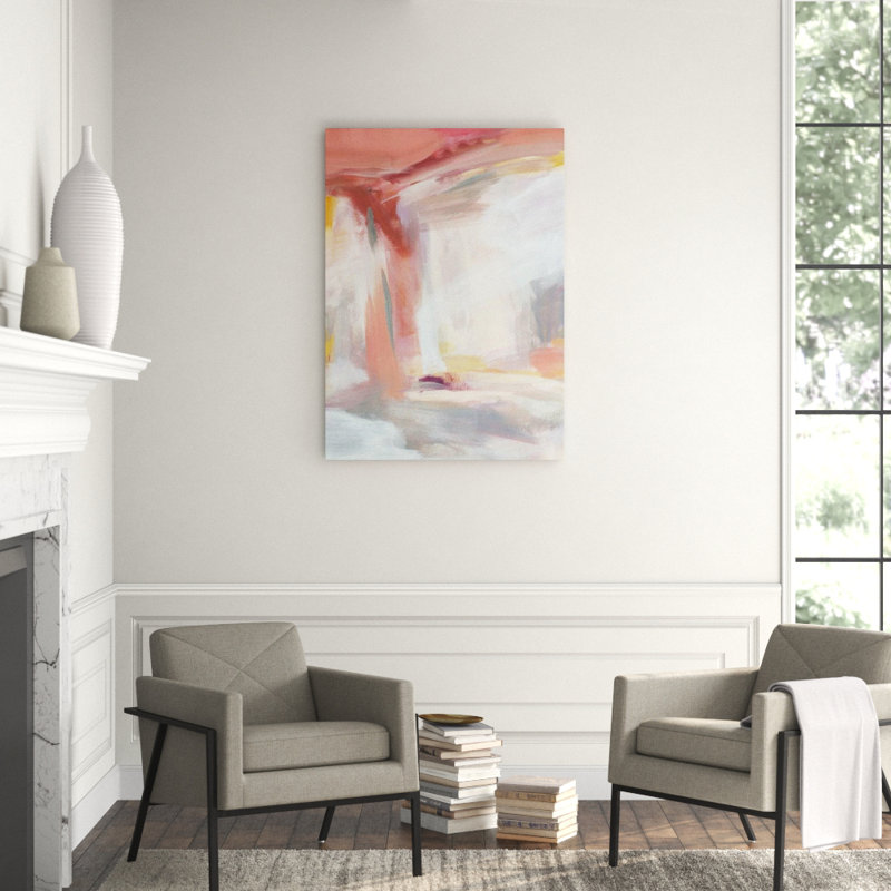 Sweet Strawberry Cream Print by Guseul Park, Glass Coat, 50" H x 36" W x 1.5" D