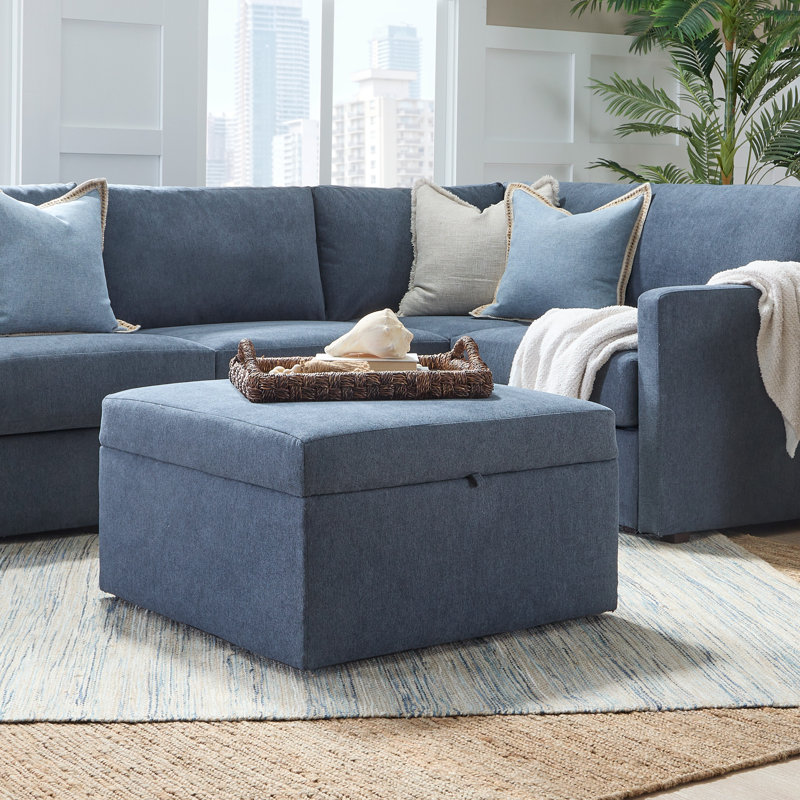 Canapé modulaire rembourré avec repose-pieds 4 pièces Flex, Mélange de polyester gris clair Frost