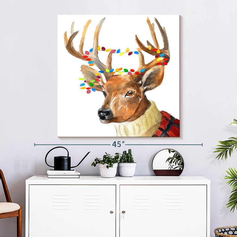 Brampt Christmas Lights Reindeer Sweater, 33" H x 33" W