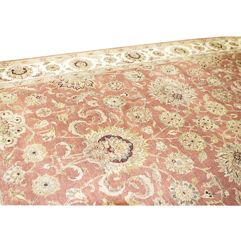Tapis rouille et ivoire noué à la main de haute qualité
