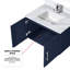 Bleu marine 30 po Meuble-lavabo X 22, surface en marbre, robinet inclus, miroir à DEL - meuble-lavabo avec plateau résistant aux égratignures et aux taches-120659107