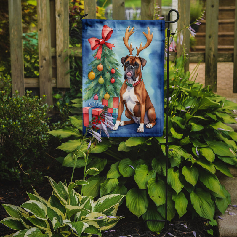Drapeau de Noël renne de jardin, Boxer