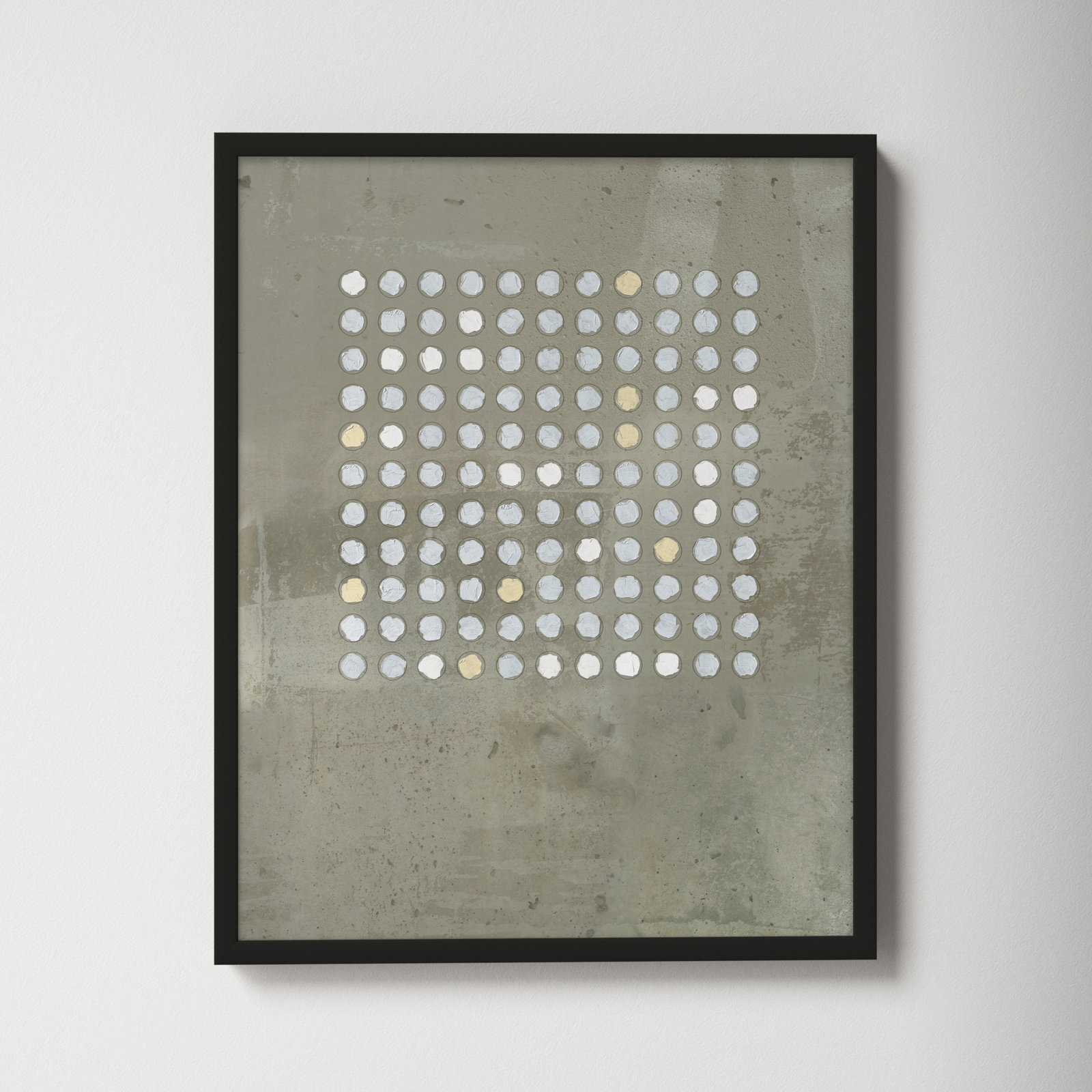 Circles in Squares "Circles in Squares 2" Print, 20" H x 16" W x 1.25" D, Black