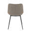 Chaise industrielle en métal noir avec similicuir espresso et tissu brun par - ensemble de 2