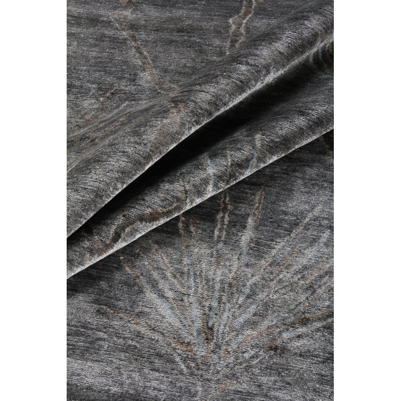 Antique'd Silk Floral Area Rug, Rectangle 12' x 15'