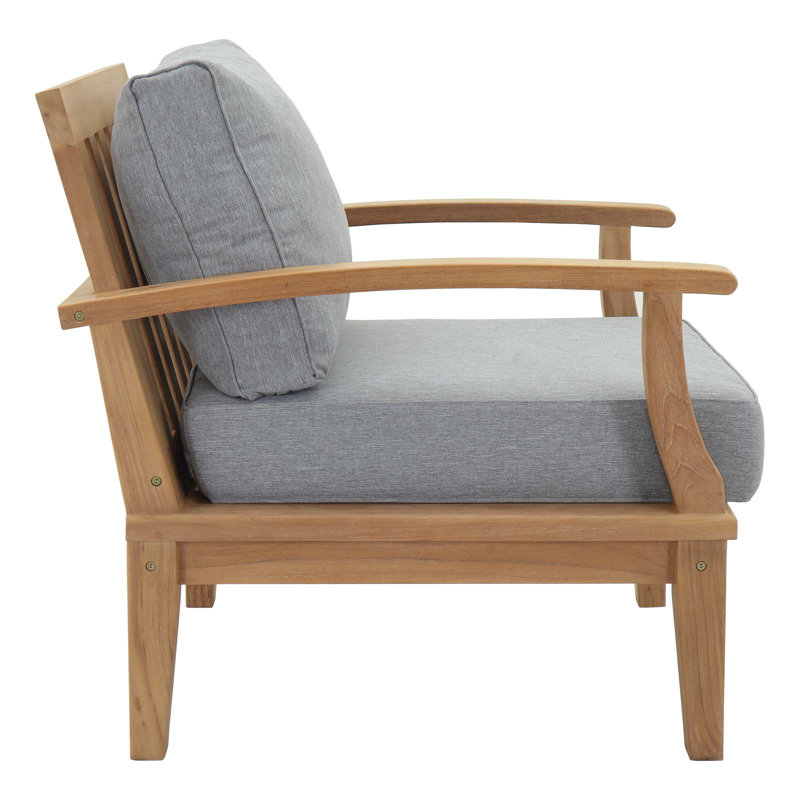 Marina Luxe Natural Gray Teak Outdoor Armchair
