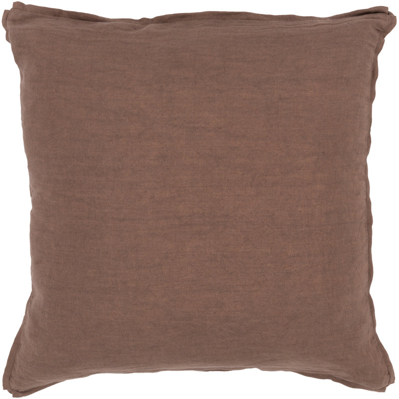 Solid Pillow Cover, 22" x 22", Dark Brown