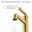 Robinet de salle de bain Avallon monotrou, monocommande, design élégant, finition or brossé-60652757