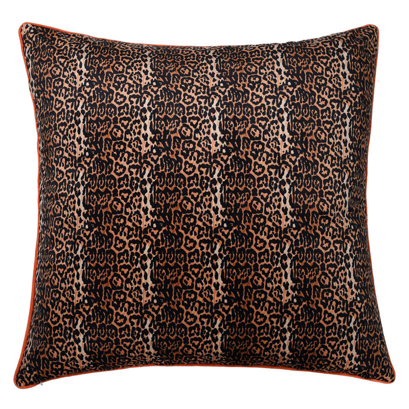 Vibrant Double-Sided Monkey and Cheetah Velvet Pillow