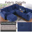 Canapé modulaire rembourré 7 pièces, console avec 2 porte-gobelets et repose-pieds de rangement Kemorer-720911419