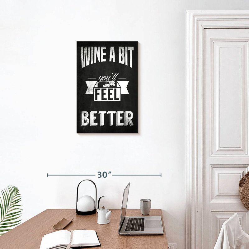 Kema Wine A Bit Sign, 24" H x 16" W