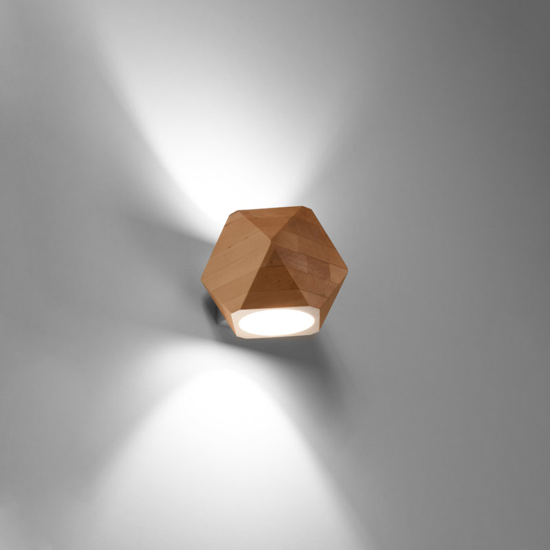 Alimatou Solid Wood Flush Mounted Sconce