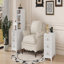 Table de bout avec 3 tiroirs, table de coin avec 2 tablettes ouvertes, table d'appoint haute pour chambre à coucher et coin-689534167