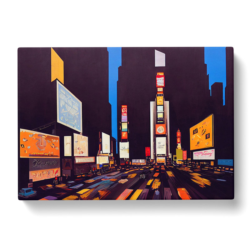 Times Square Art Deco Style - Wrapped Canvas Print, 35cm H x 50cm W x 3cm D