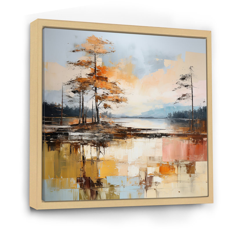 «Lake Summer Charm» sur toile, Cadre naturel flottant, H 30 po x l 30 po x P 1 po