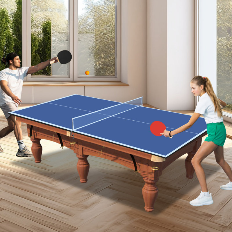 Plateau de tennis de table moyen pliable, Bleu, H 0,48 po x l 84 po x P 48 po