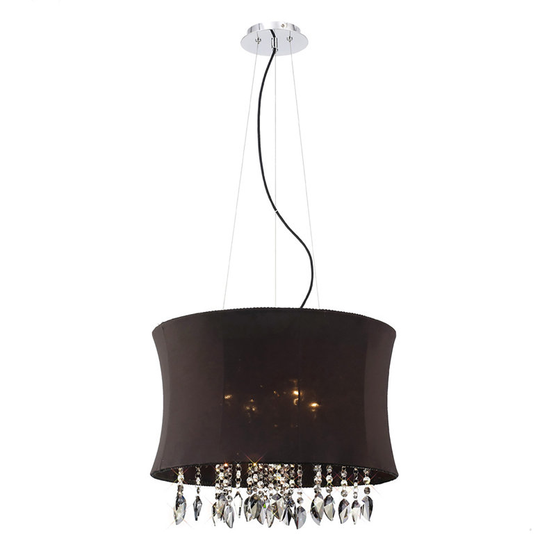 4 - Light Drum Chandelier, Black
