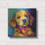  «Wouf Golden Retriever» par Rich Monet, art mural en métal, 12 po x 12 po-1153197326