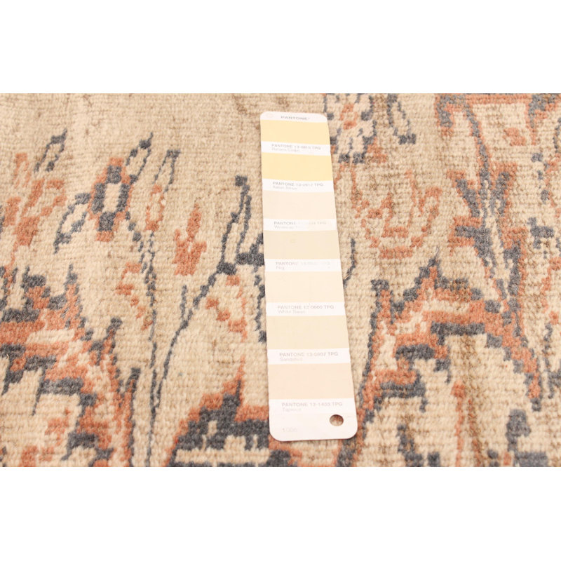 Tapis kaki clair rétro Melis 6 pi 2 po x 9 pi 5 po