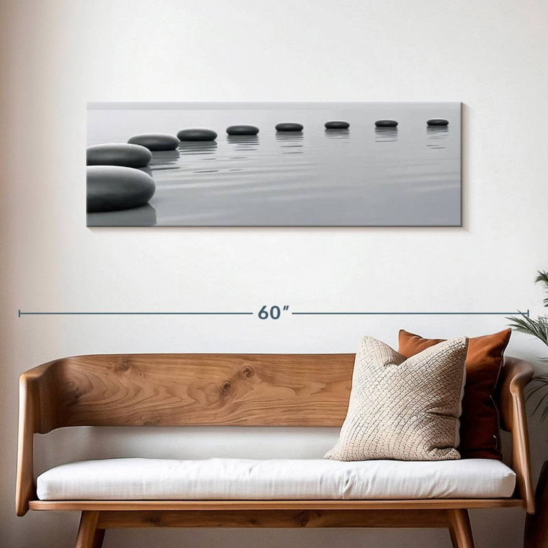 Impression sur toile Minimalist Stones, H 48 po x l 16 po x P 1,25 po